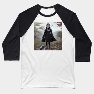 Wednesday Addams 3D animation Baseball T-Shirt